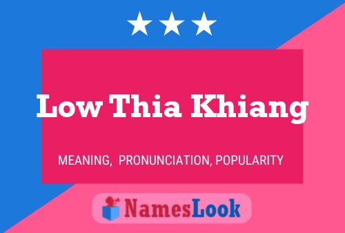 Low Thia Khiang Name Poster