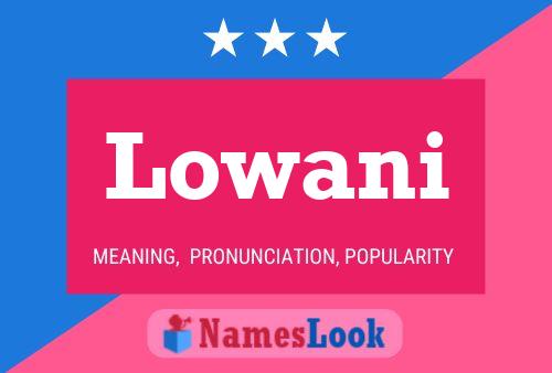 Lowani Name Poster