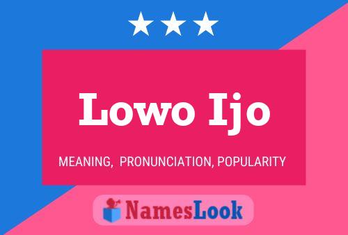 Lowo Ijo Name Poster