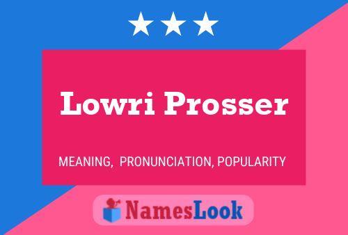 Lowri Prosser Name Poster