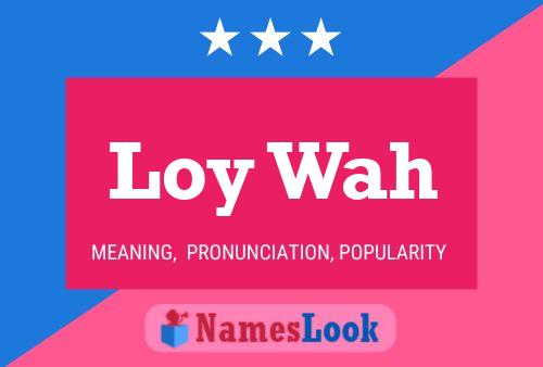 Loy Wah Name Poster