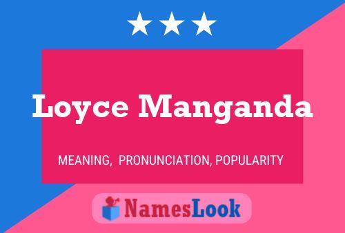 Loyce Manganda Name Poster