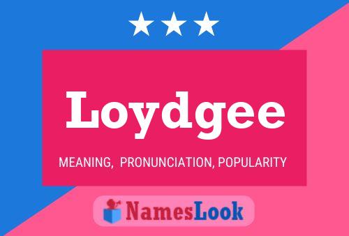 Loydgee Name Poster