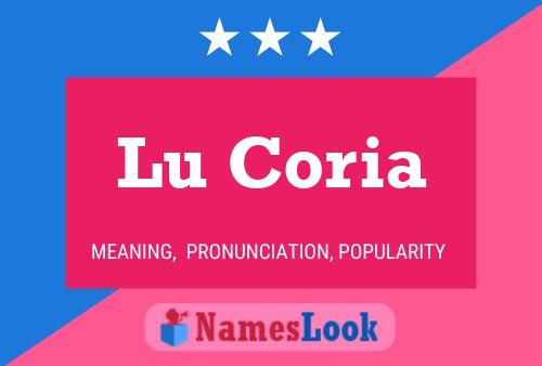 Lu Coria Name Poster