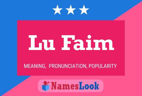 Lu Faim Name Poster