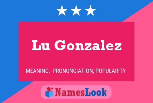 Lu Gonzalez Name Poster