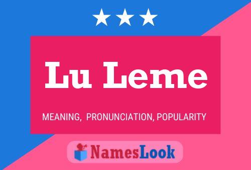 Lu Leme Name Poster