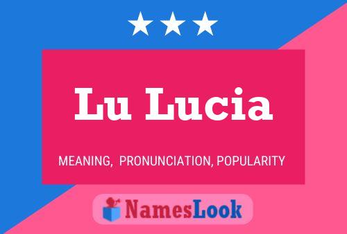 Lu Lucia Name Poster