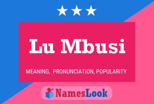 Lu Mbusi Name Poster