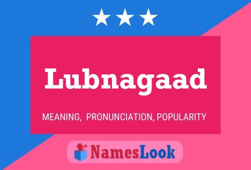 Lubnagaad Name Poster