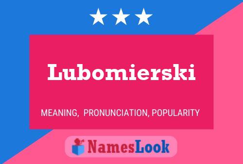 Lubomierski Name Poster