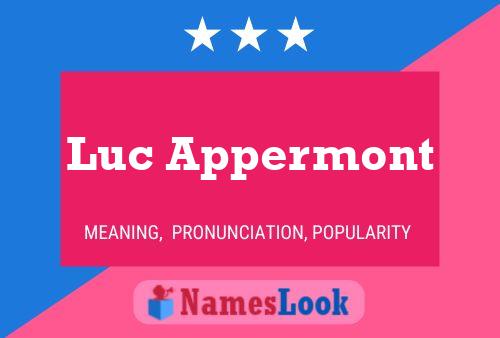 Luc Appermont Name Poster