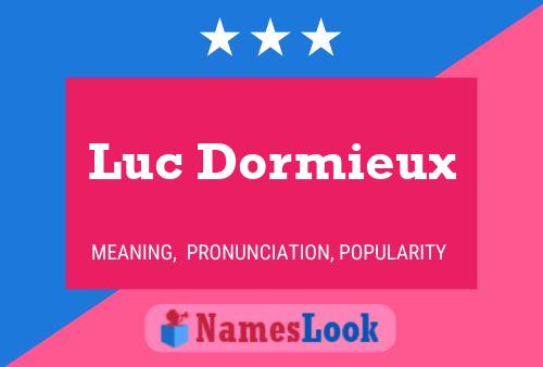 Luc Dormieux Name Poster