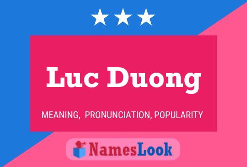 Luc Duong Name Poster