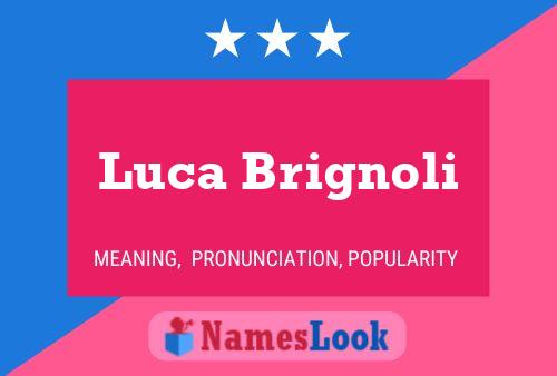 Luca Brignoli Name Poster