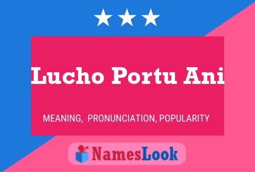 Lucho Portu Ani Name Poster