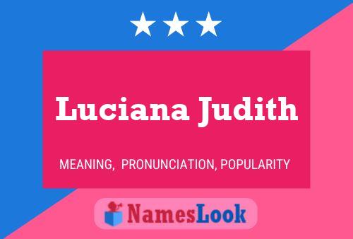 Luciana Judith Name Poster