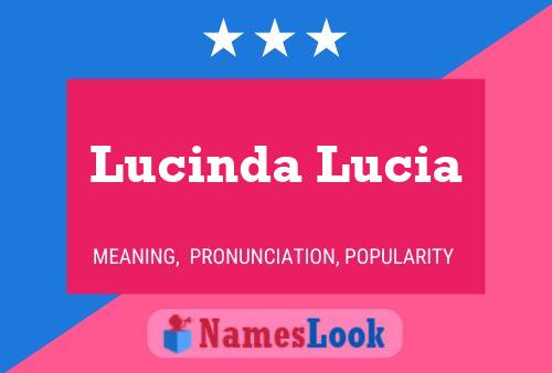 Lucinda Lucia Name Poster