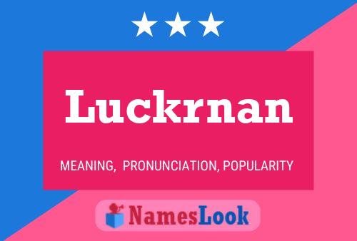 Luckrnan Name Poster