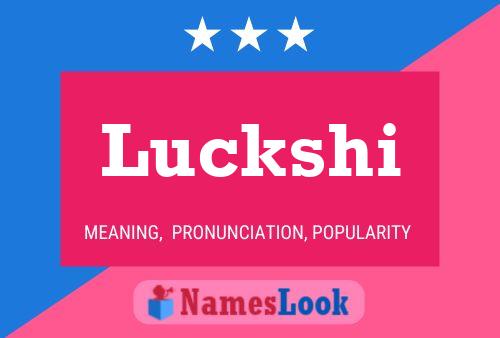 Luckshi Name Poster