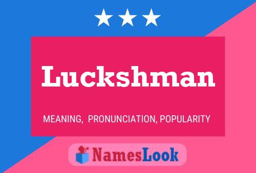 Luckshman Name Poster