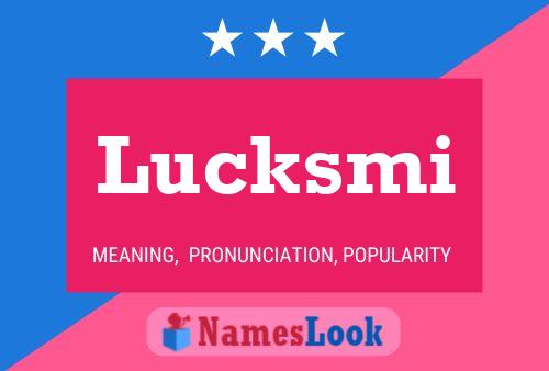 Lucksmi Name Poster