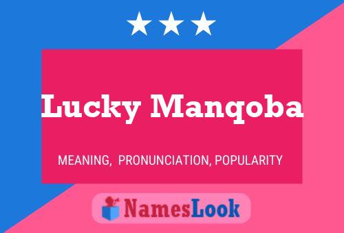 Lucky Manqoba Name Poster