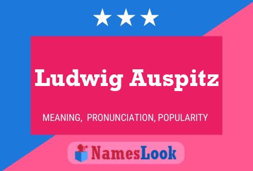 Ludwig Auspitz Name Poster