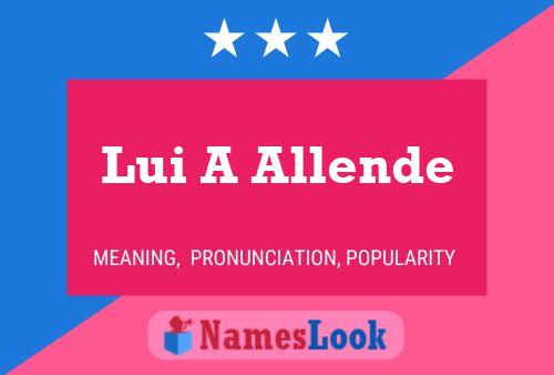 Lui A Allende Name Poster