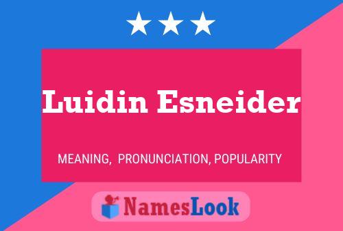 Luidin Esneider Name Poster