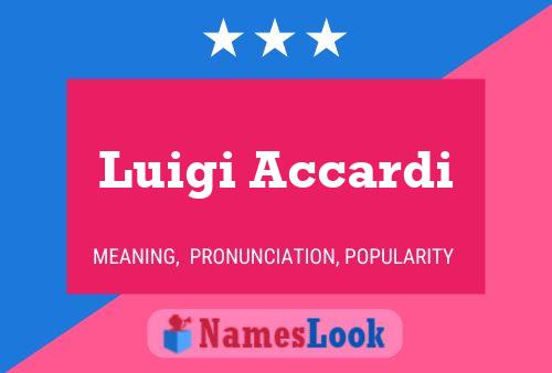 Luigi Accardi Name Poster