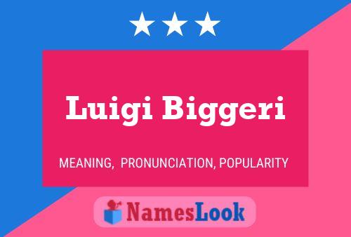 Luigi Biggeri Name Poster