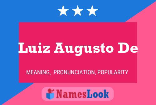 Luiz Augusto De Name Poster