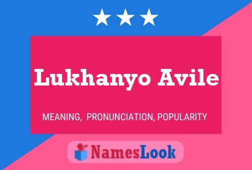 Lukhanyo Avile Name Poster