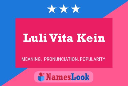 Luli Vita Kein Name Poster