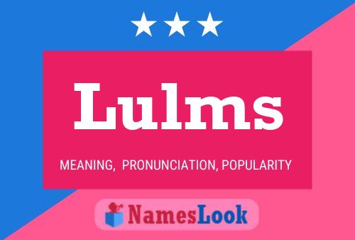 Lulms Name Poster