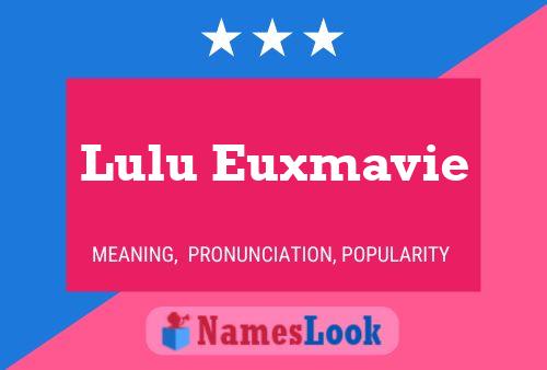 Lulu Euxmavie Name Poster