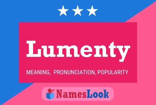 Lumenty Name Poster