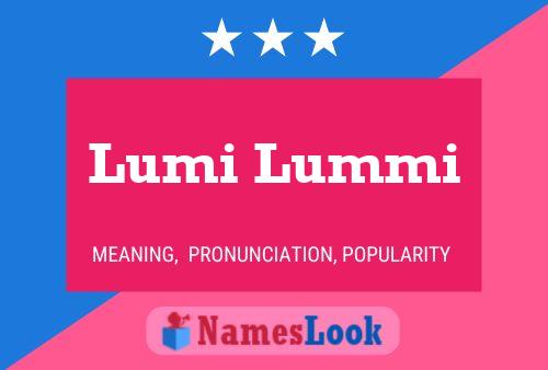 Lumi Lummi Name Poster