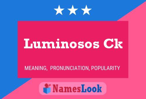 Luminosos Ck Name Poster