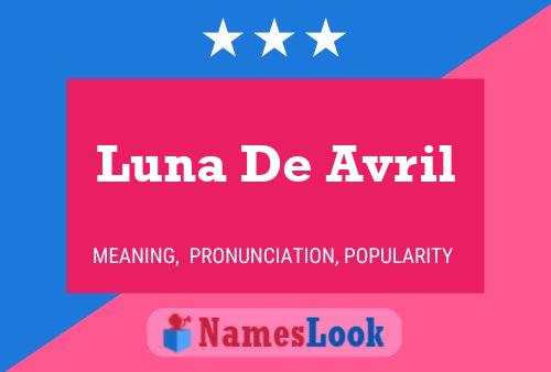 Luna De Avril Name Poster