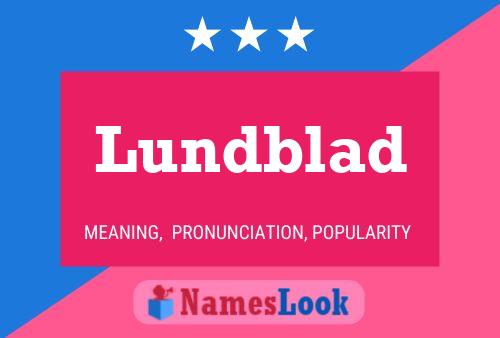 Lundblad Name Poster