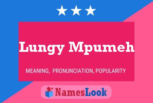 Lungy Mpumeh Name Poster