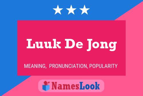 Luuk De Jong Name Poster