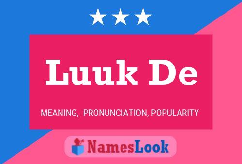 Luuk De Name Poster