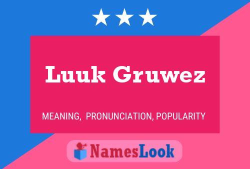 Luuk Gruwez Name Poster