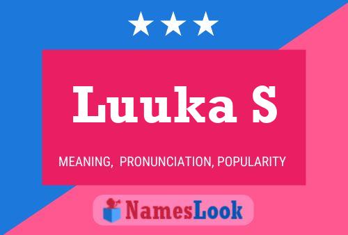 Luuka S Name Poster