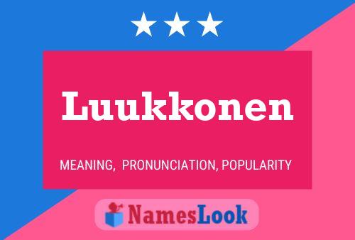 Luukkonen Name Poster