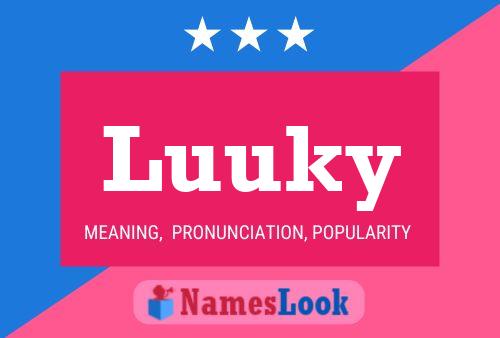 Luuky Name Poster