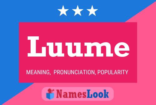 Luume Name Poster